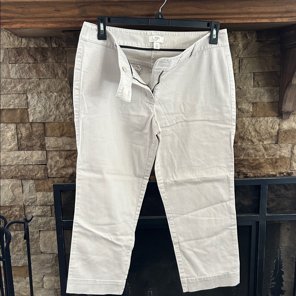 Tan Cropped Pants - Loft